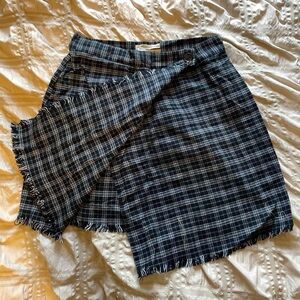 Urban Outfitters plaid wrap miniskirt